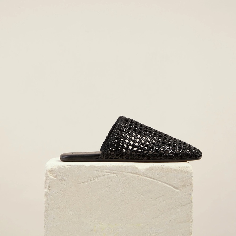 Dear Frances Rollo Weave Mule Sandals - Black - Size 35 - Never Worn